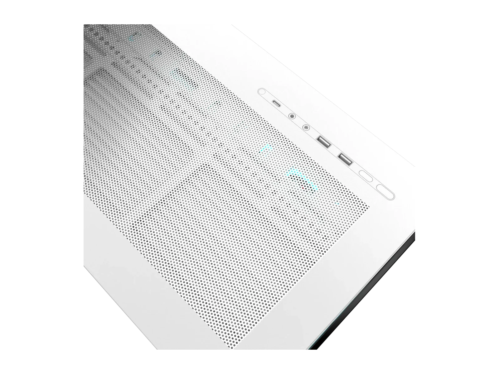 Perforated top of the Radiant.X White and its ports