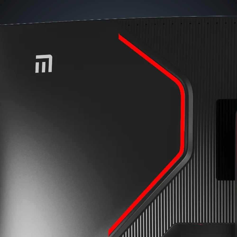 Close-up of the ribbed back of the OptiSync 34 and its red trim