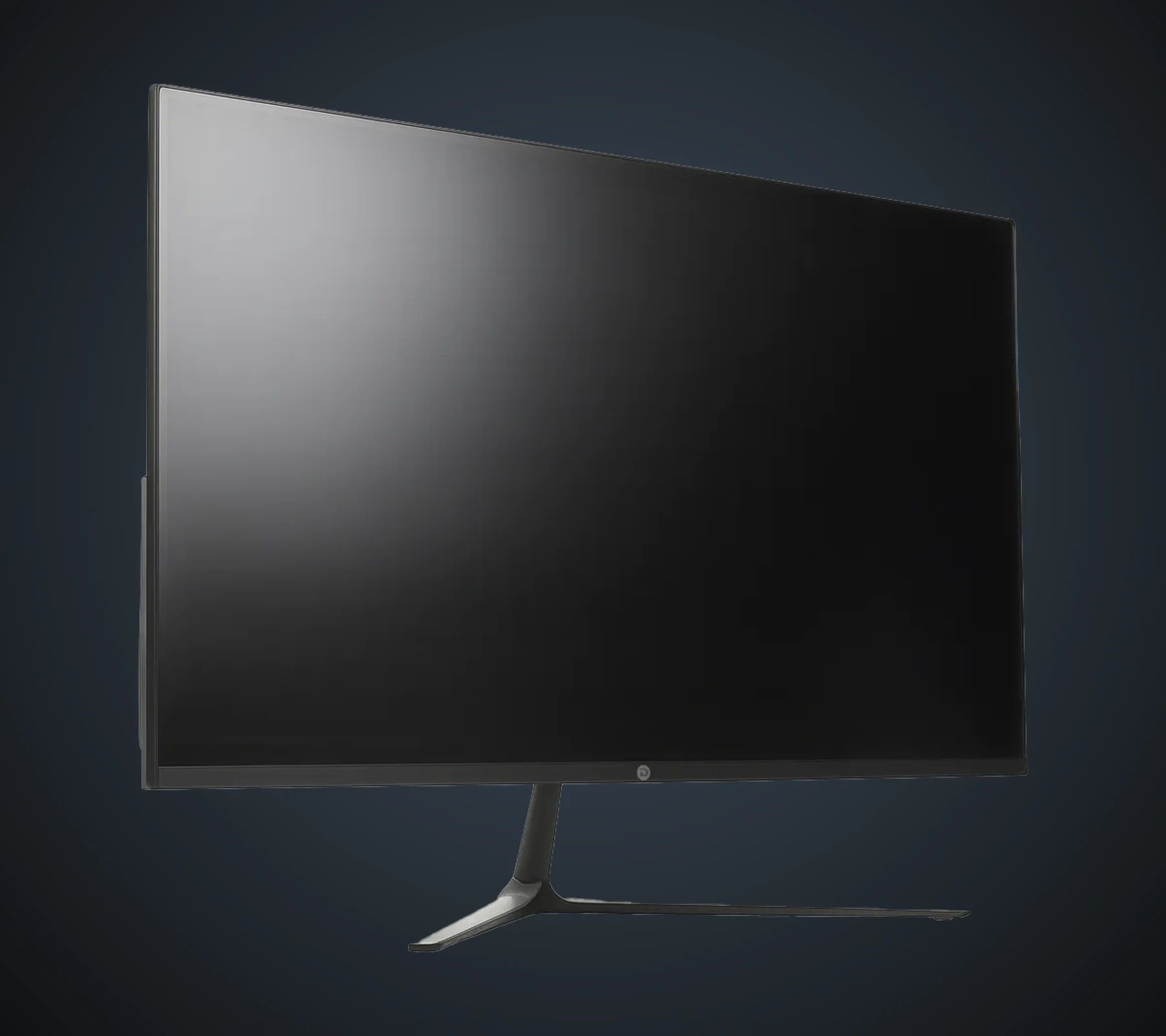 Optiview 27 seen from the left three-quarter view, large matte IPS panel