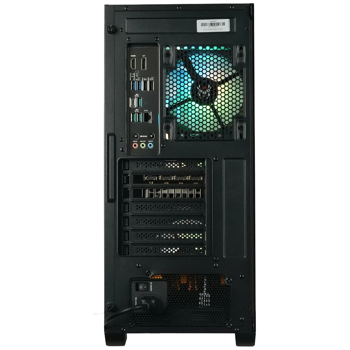 M.RED CBT063-03 Gaming PC, rear view