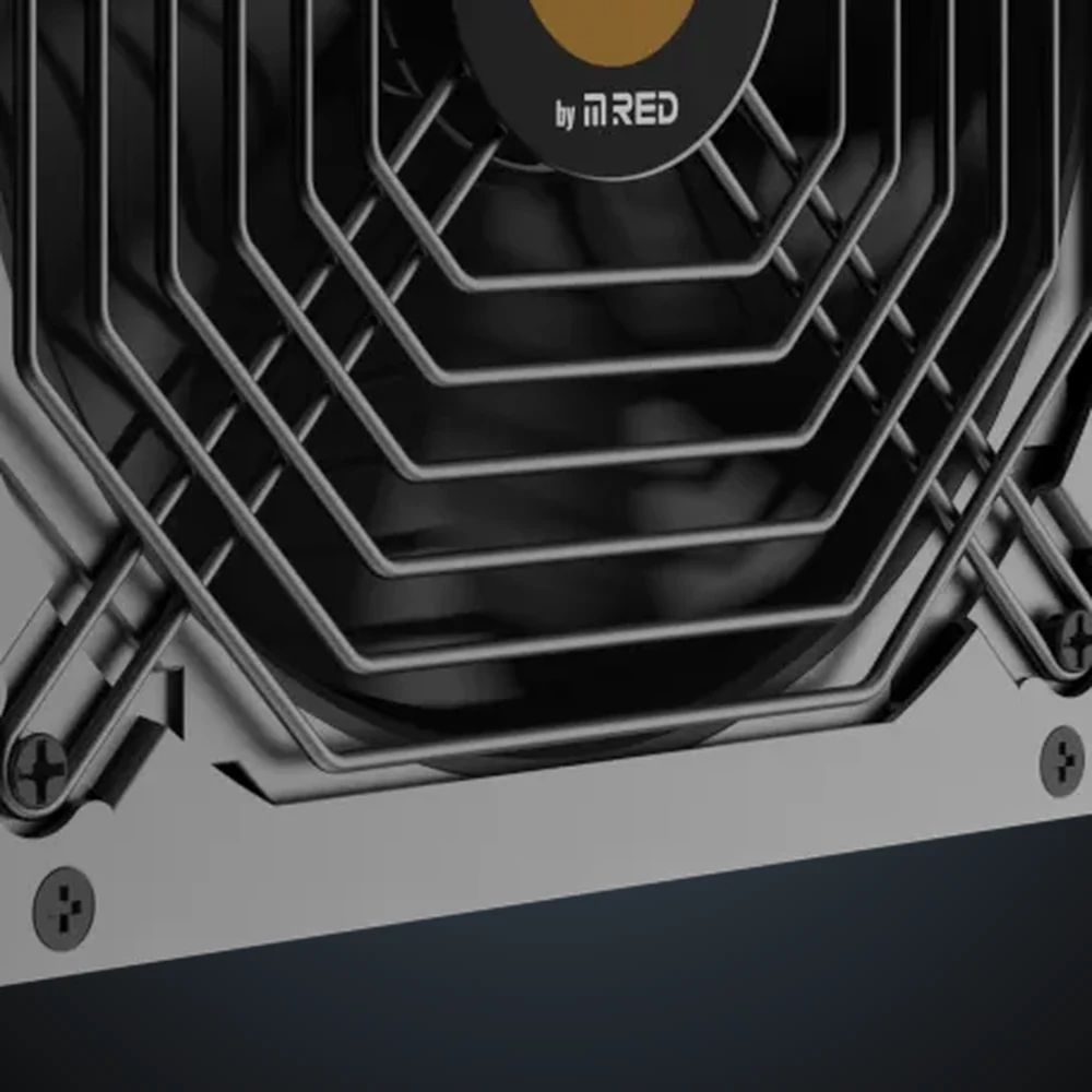 Close-up of the grille and fan blades of the DU-550B