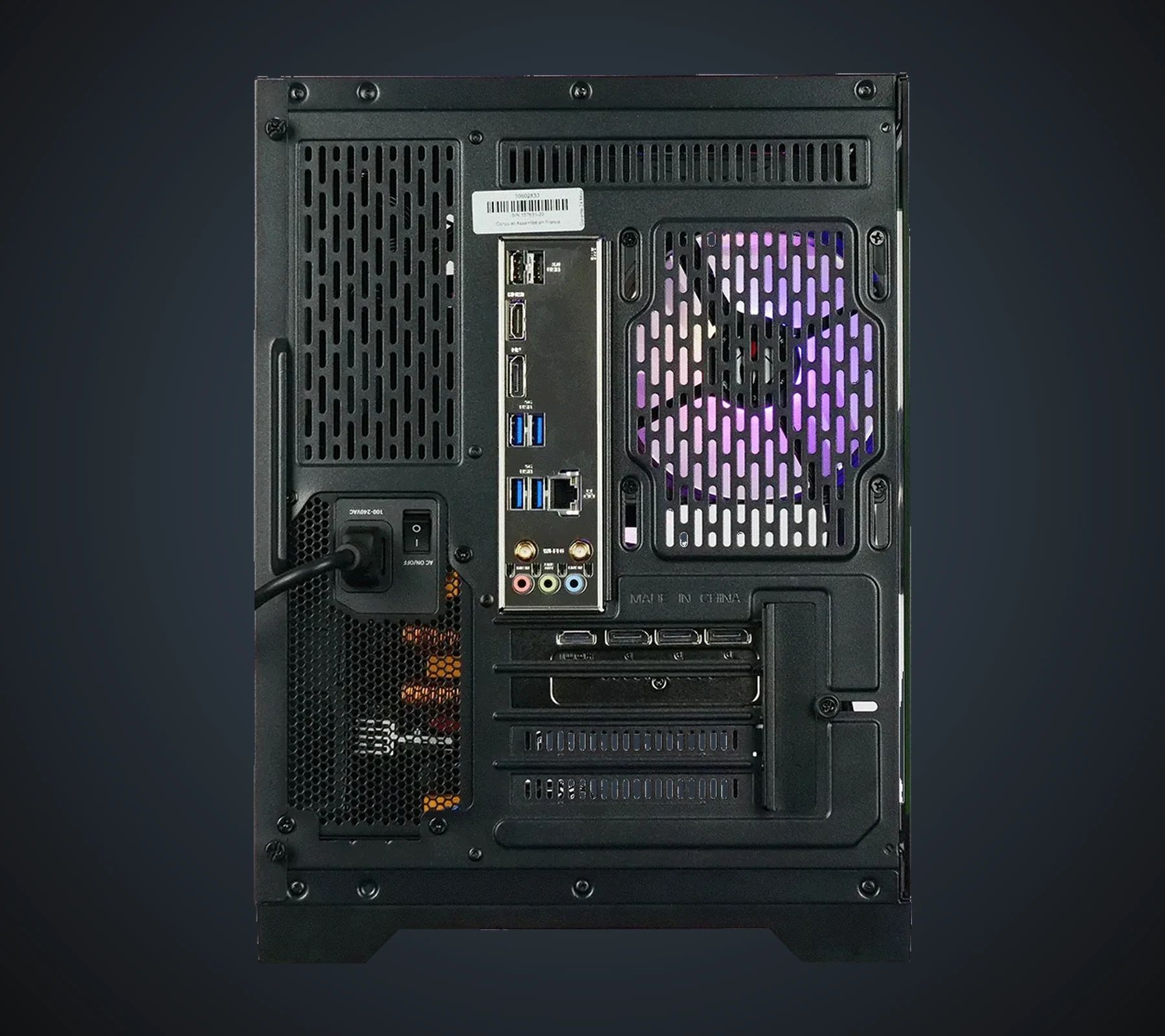 Rear of the CBT055-03 Gaming PC