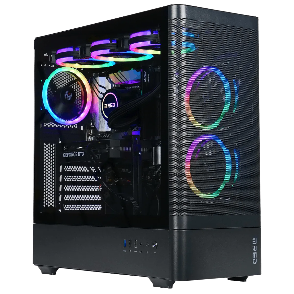 PC Gamer M.RED CBT087-03 de trois quarts