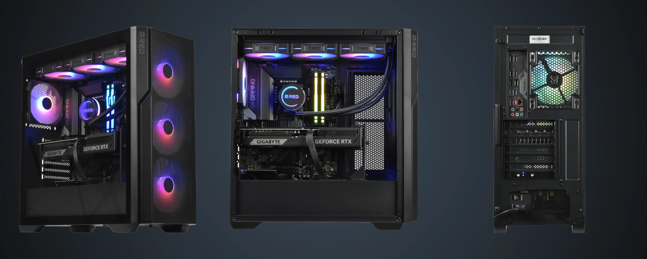 Trois quarts, profil et arrière du PC Gamer CBT082-03