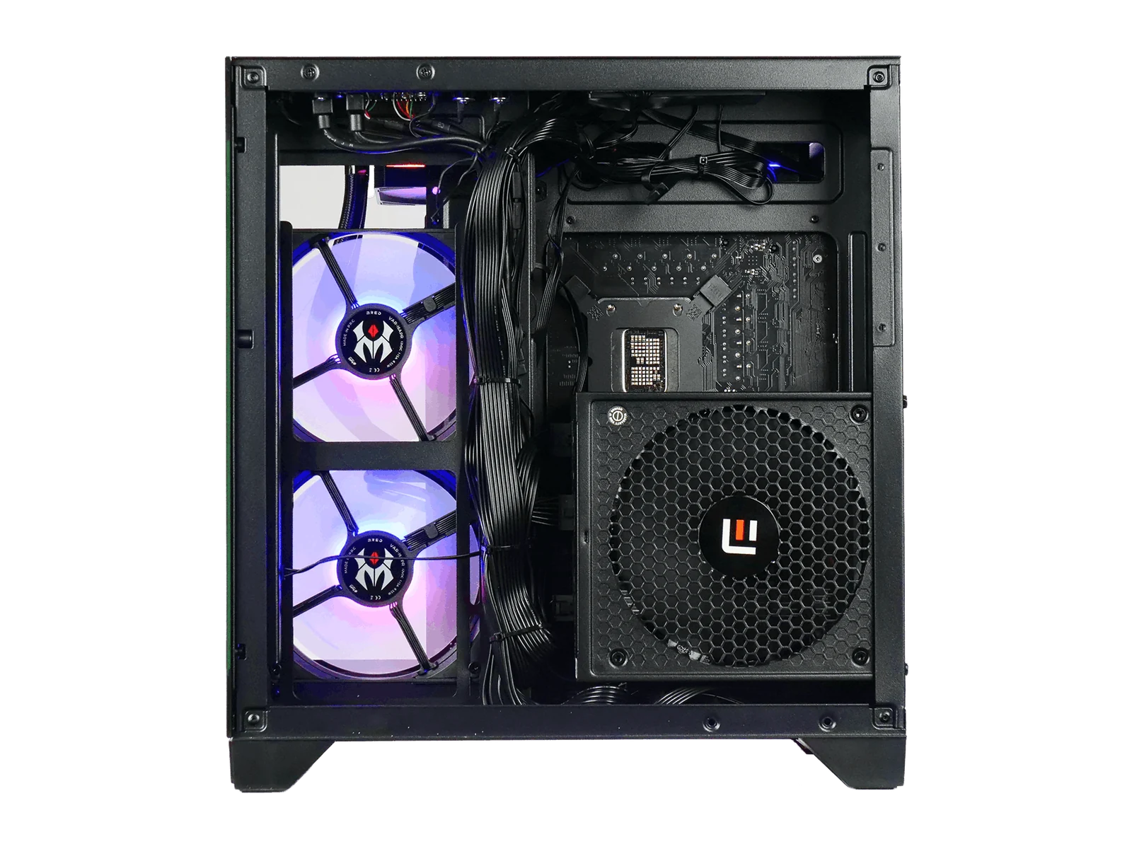 Compartiment arrière du CBT077-03, ventilateurs et alimentation