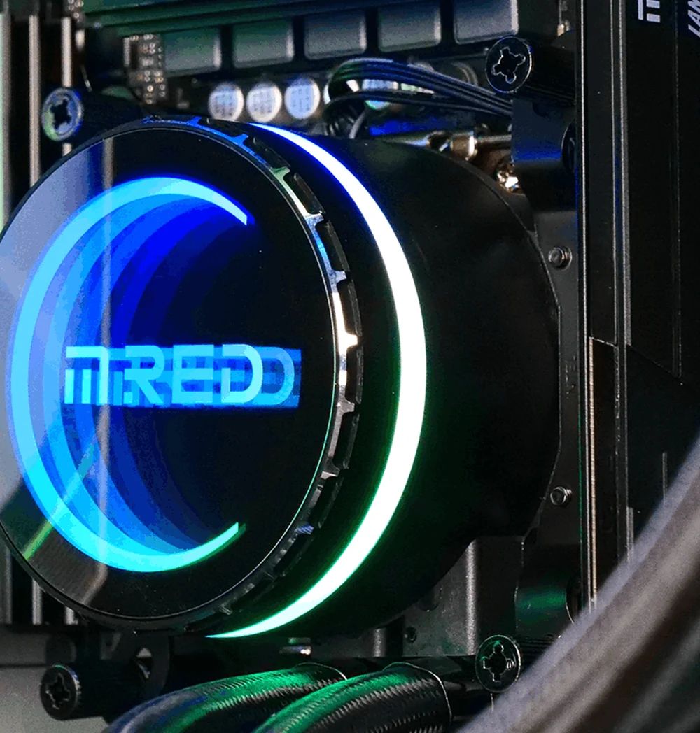 Anneau éclairé de la pompe du watercooling ONYX 240 et son radiateur