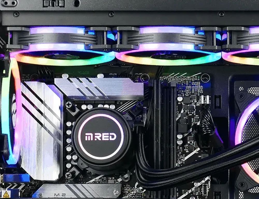 Radiateur et pompe du watercooling Serenity 360 sous le toit du boîtier